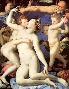 Agnolo Bronzino An Allegory of Venus and Cupid oil